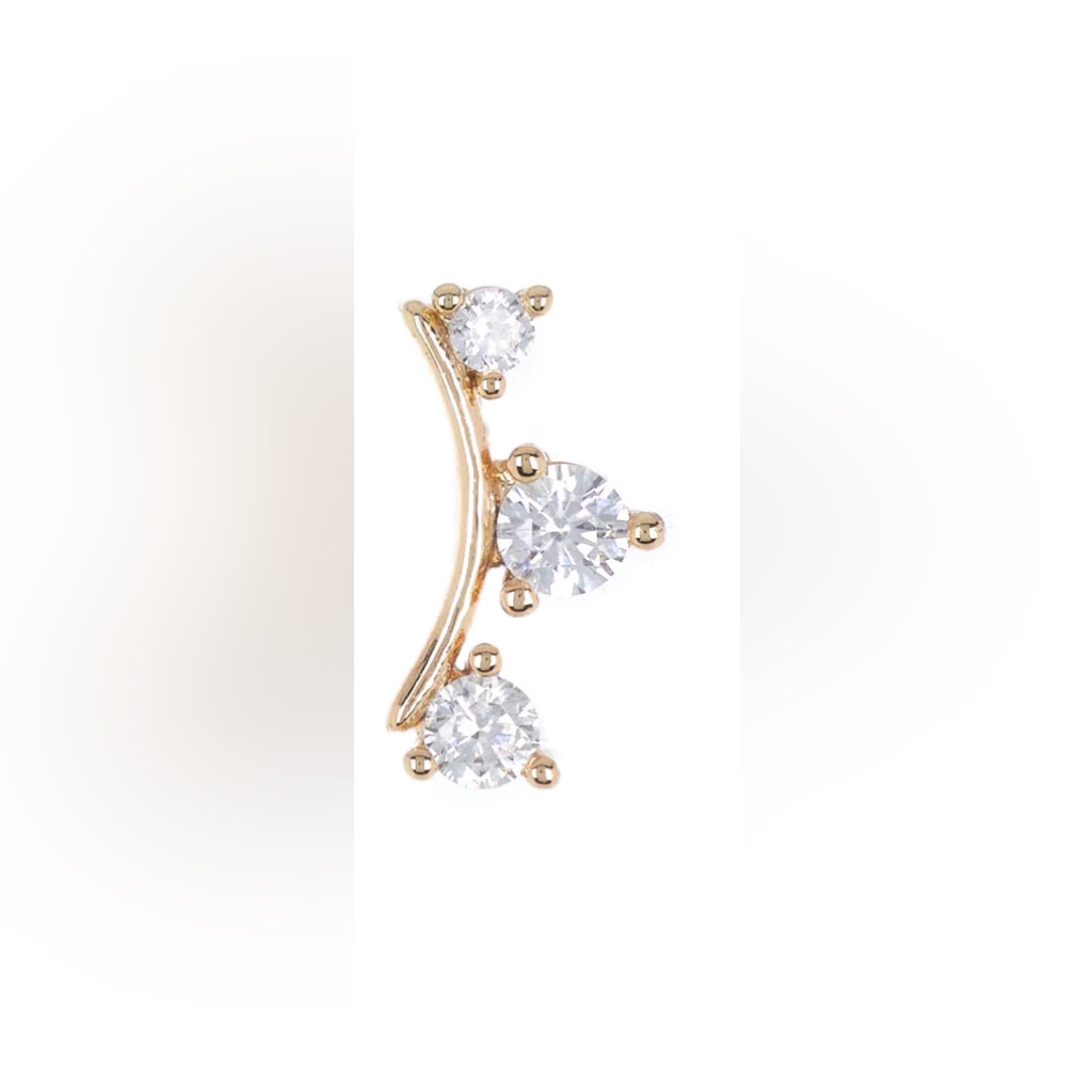 Nordstrom Rack Triple Cz Crawler Stud Earring 12$